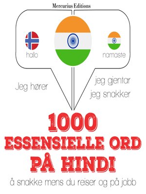 cover image of 1000 essensielle ord på hindi
